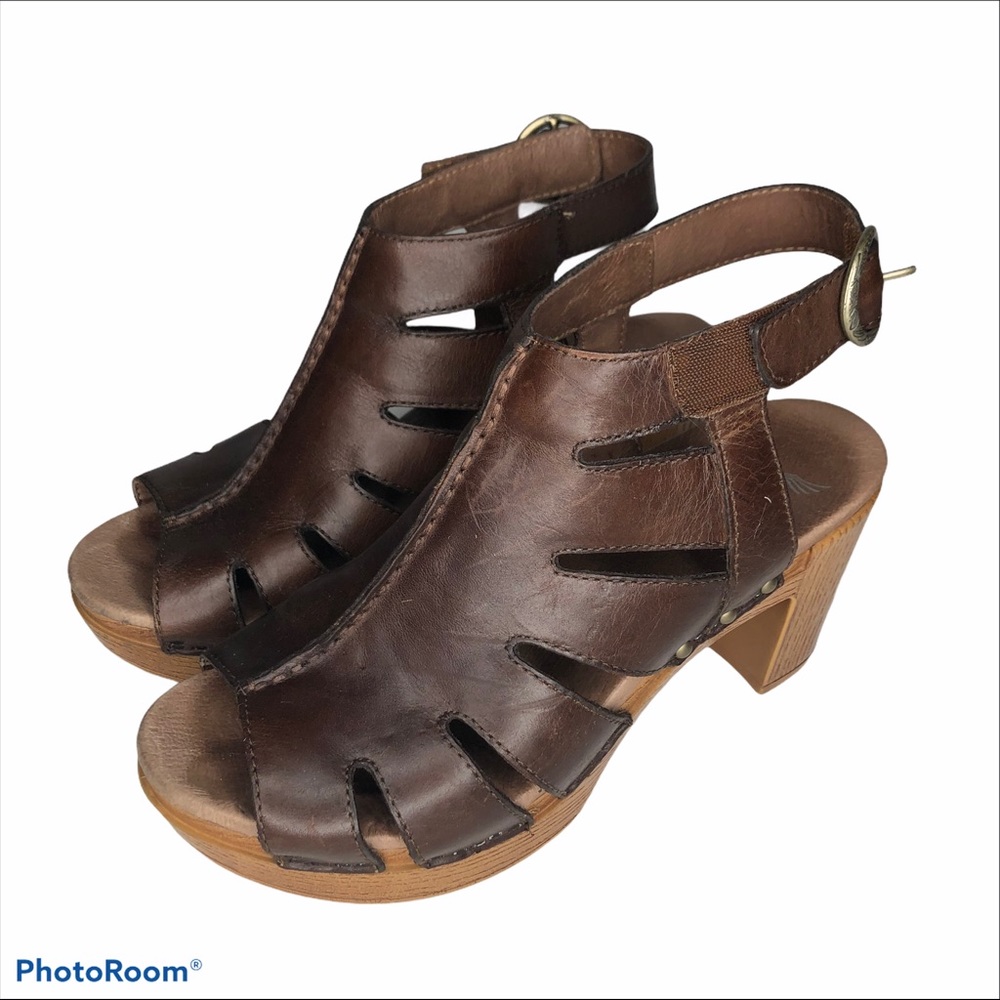 Dansko Demetra Shoes Size 37 Teak Brown